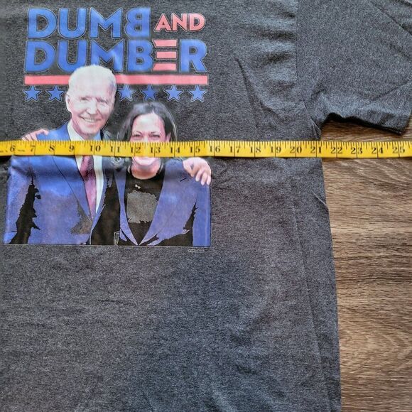 Joe Biden Kamala Harris Dumb and Dumber Tee Screen Print Tee Shirt Mens Large - Picture 4 of 5